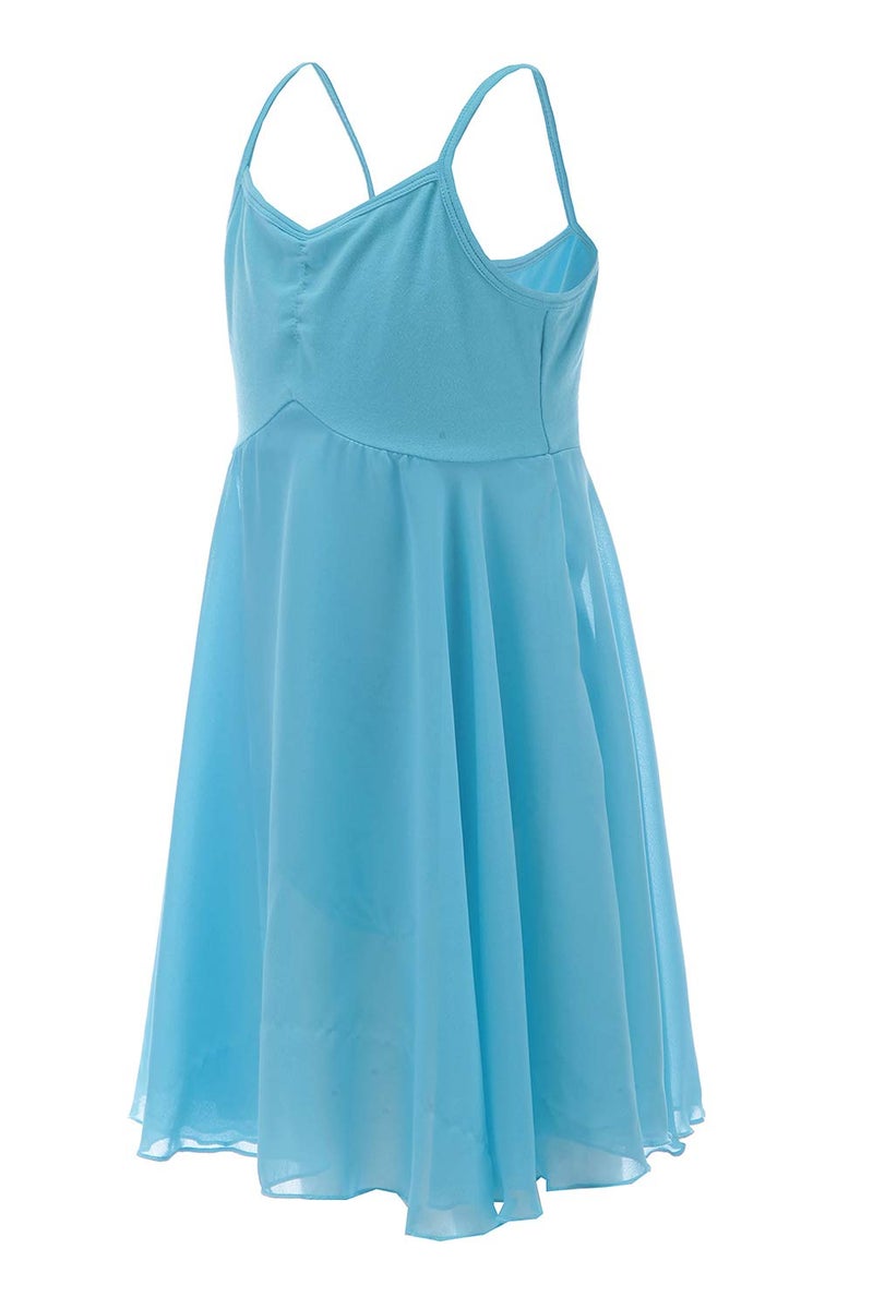 ORIDOOR Girls' Camisole Leotard Ballet Dance Dress Ballerina Costumes (Blue, Tag 140 - Age 8-9) â€¦ - Image 3
